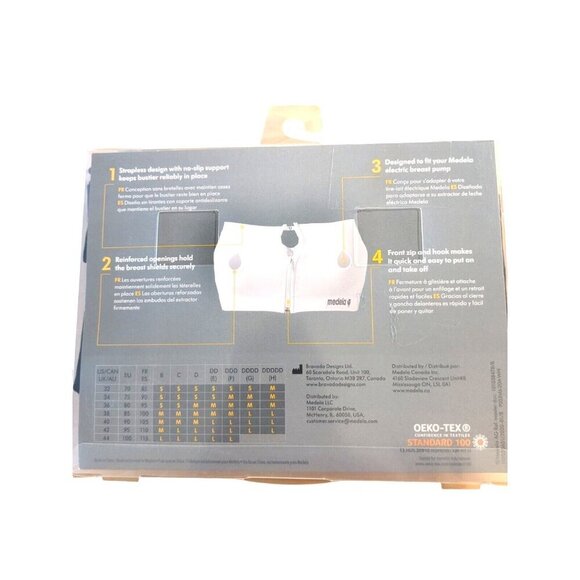 Medela Easy Expression Hands Free Pumping Bustier Size Large Black - Picture 4 of 6